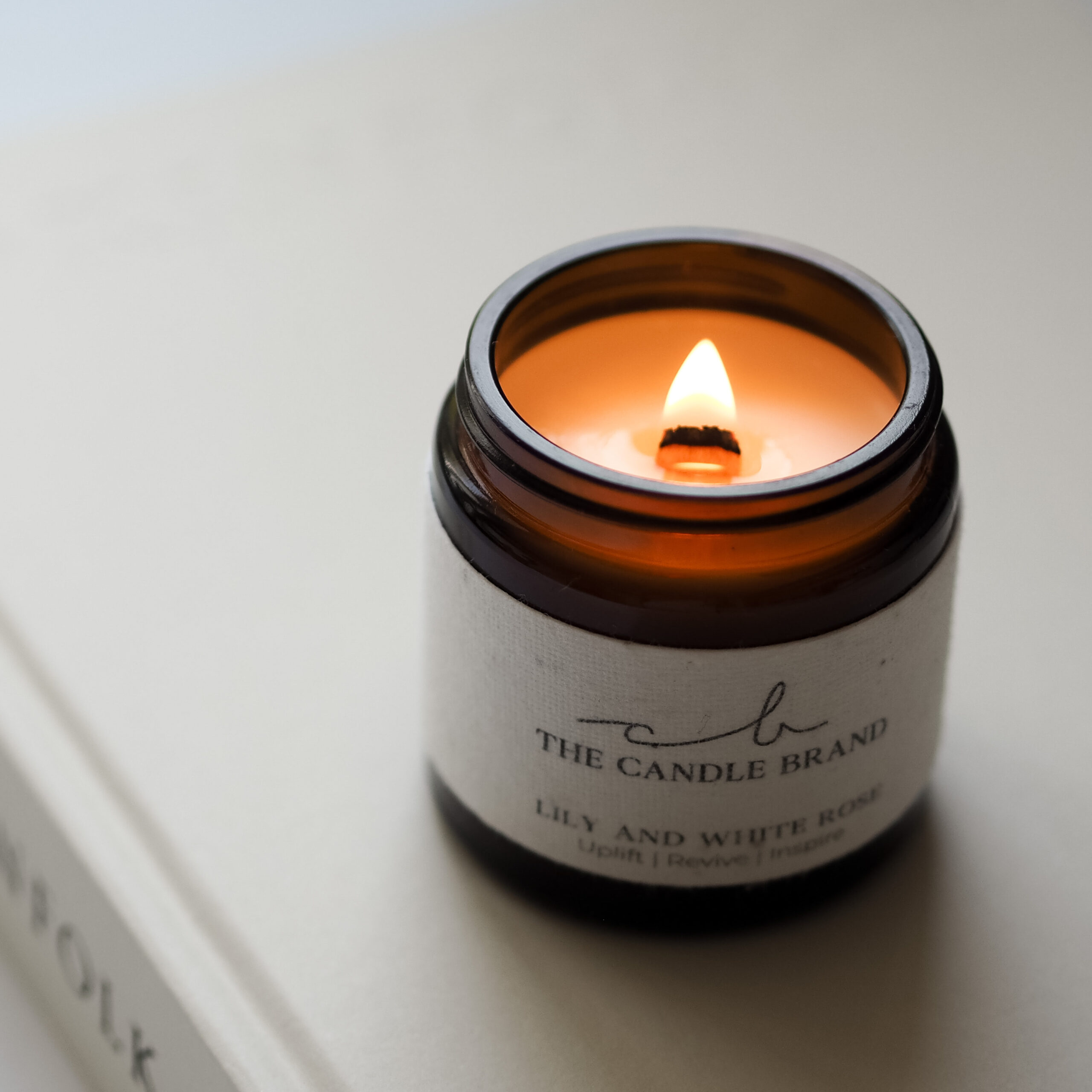 The Candle Brand Burn and Bloom candle burning
