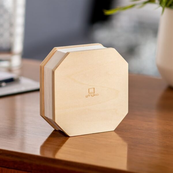 Gingko Smart Accordion Lamp closed in maple