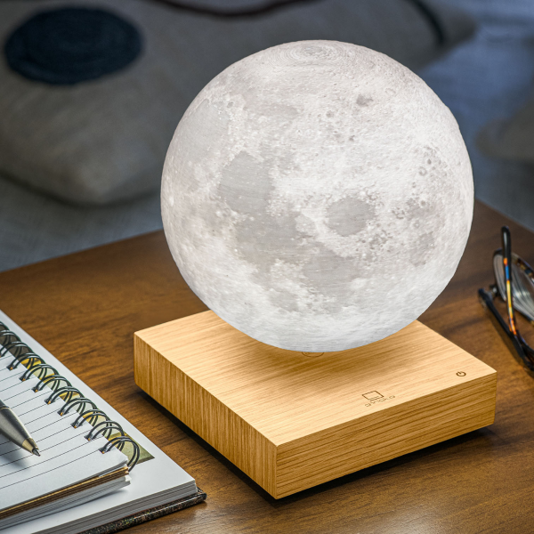 Gingko smart moon lamp white light on desk