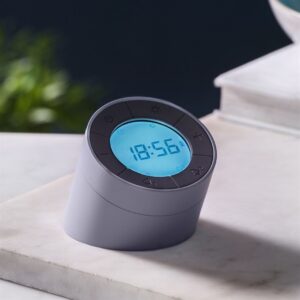 Gingko Edge Light Alarm Clock - Grey