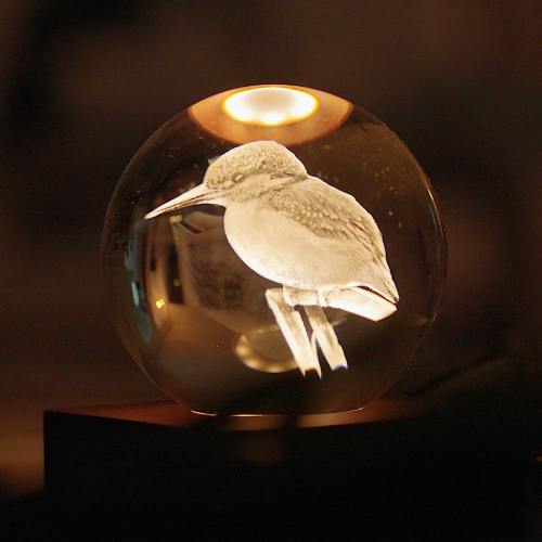 Gingko Design Kingfisher Glass Crystal Night Light