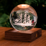 Gingko Sailing Boat 3D Engraved Night Light