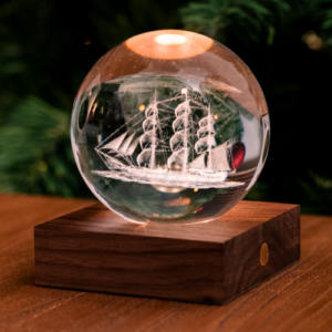 Gingko Sailing Boat 3D Engraved Night Light