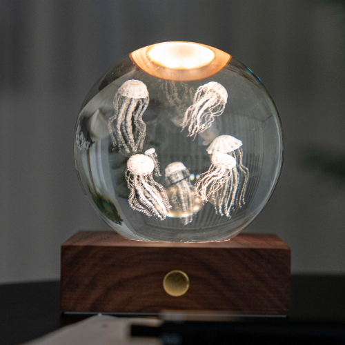 Jelly Fish Crystal Glass Light