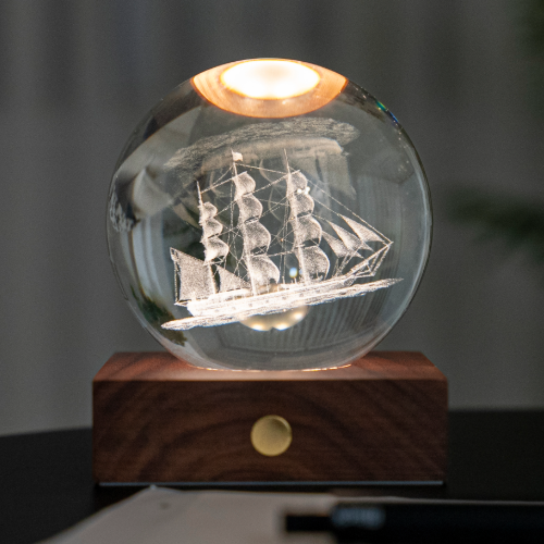 Sailing Ship Laser Engraved Desk Light