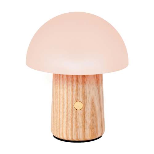 Gingko Design Mini Alice Mushroom Light with White Ash Base on plain background