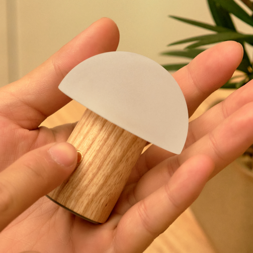 Super Mini Alice mushroom light with White Ash base